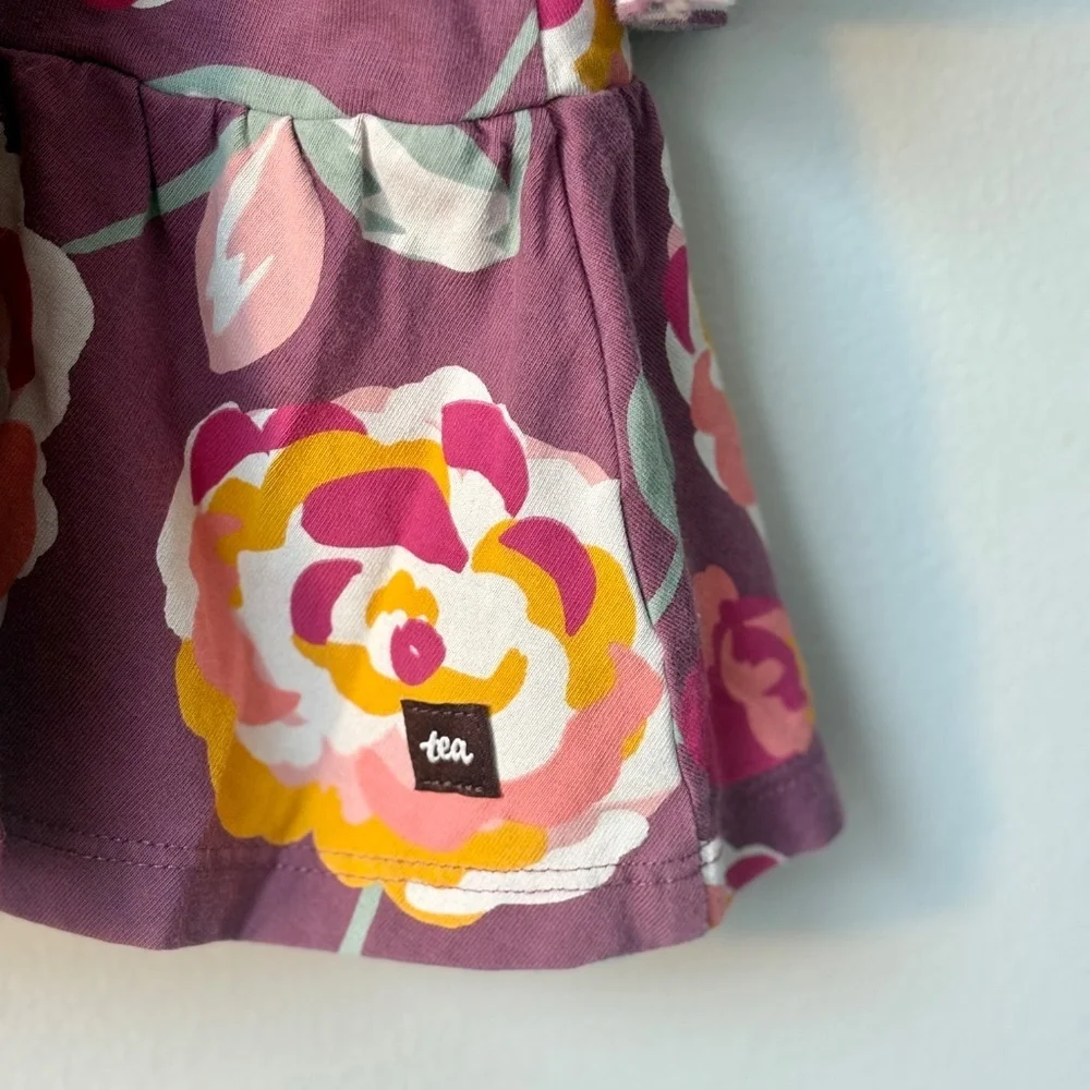 Tea Collection Tiered Skirted Twirl Dress in Turkish Rose print-Size 5 - Picture 5 of 8